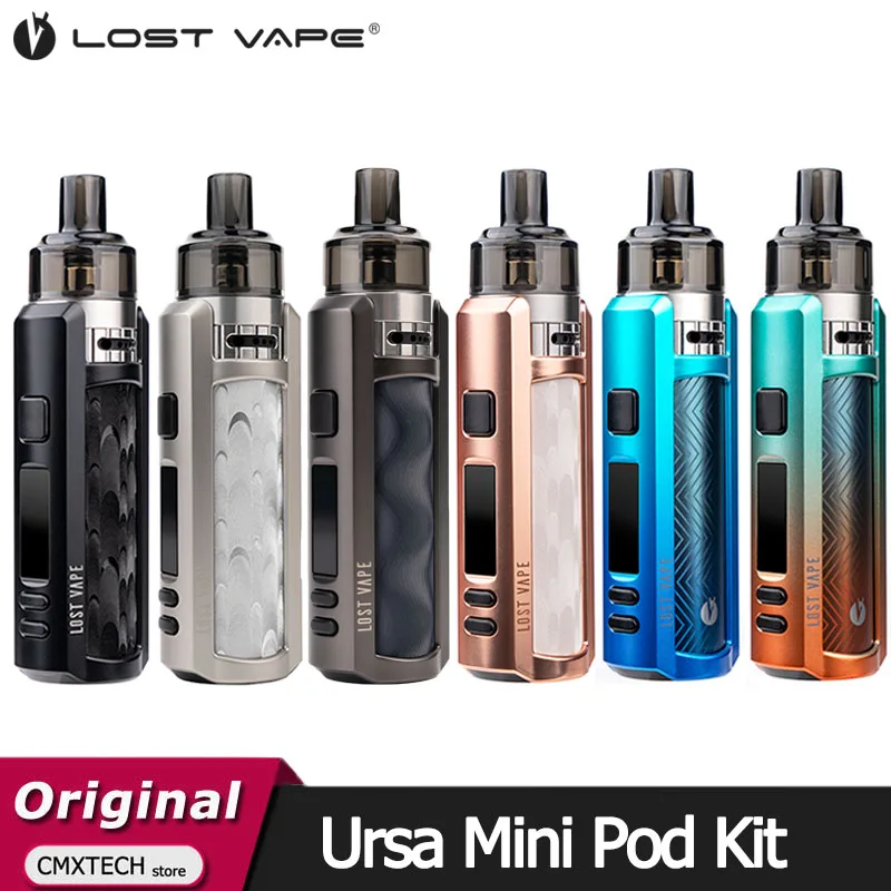 Lostvape URSA ชุดมินิพอดแบบดั้งเดิมแบตเตอรี่1200mAh 30W บุหรี่ไฟฟ้าพร้อมตลับขนาด3มล. ใส่ได้พอดีกับขดลวด L6 L1 UB Lite