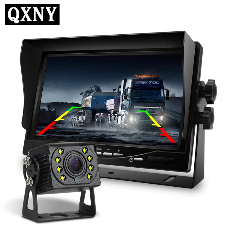 Rear View Backup Camera for Truck Night Vision 7inch LCD Car Monitor Ideal for DVD Display for RV Bus Parking Video Surveillance