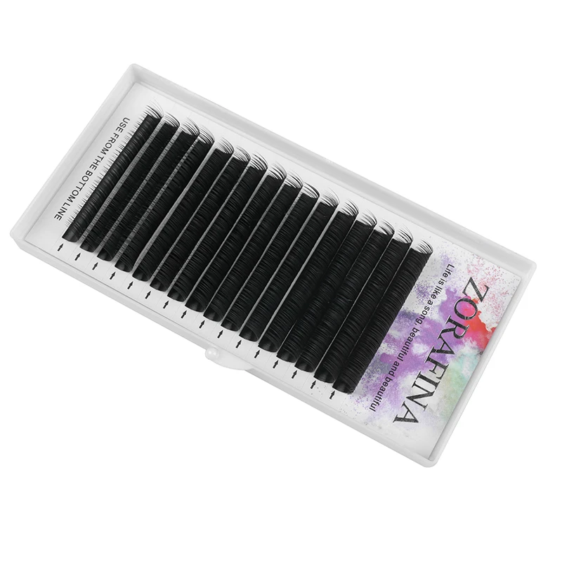 ZORAFINA  soft natural eyelash extension 16Rows Faux lash individual eyelash extension lashes maquiagem cilios for professionals