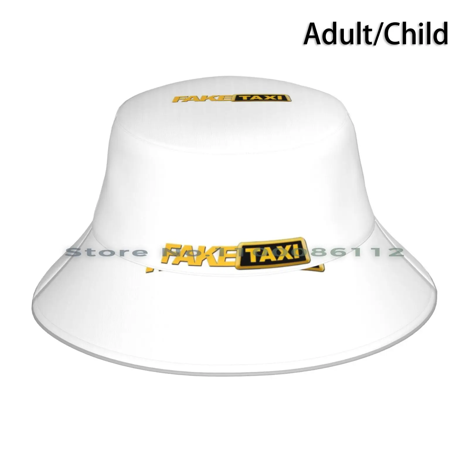 Fake Taxi Bucket Hat Sun Cap Fake Taxi Prank Foldable Outdoor Fisherman Hat