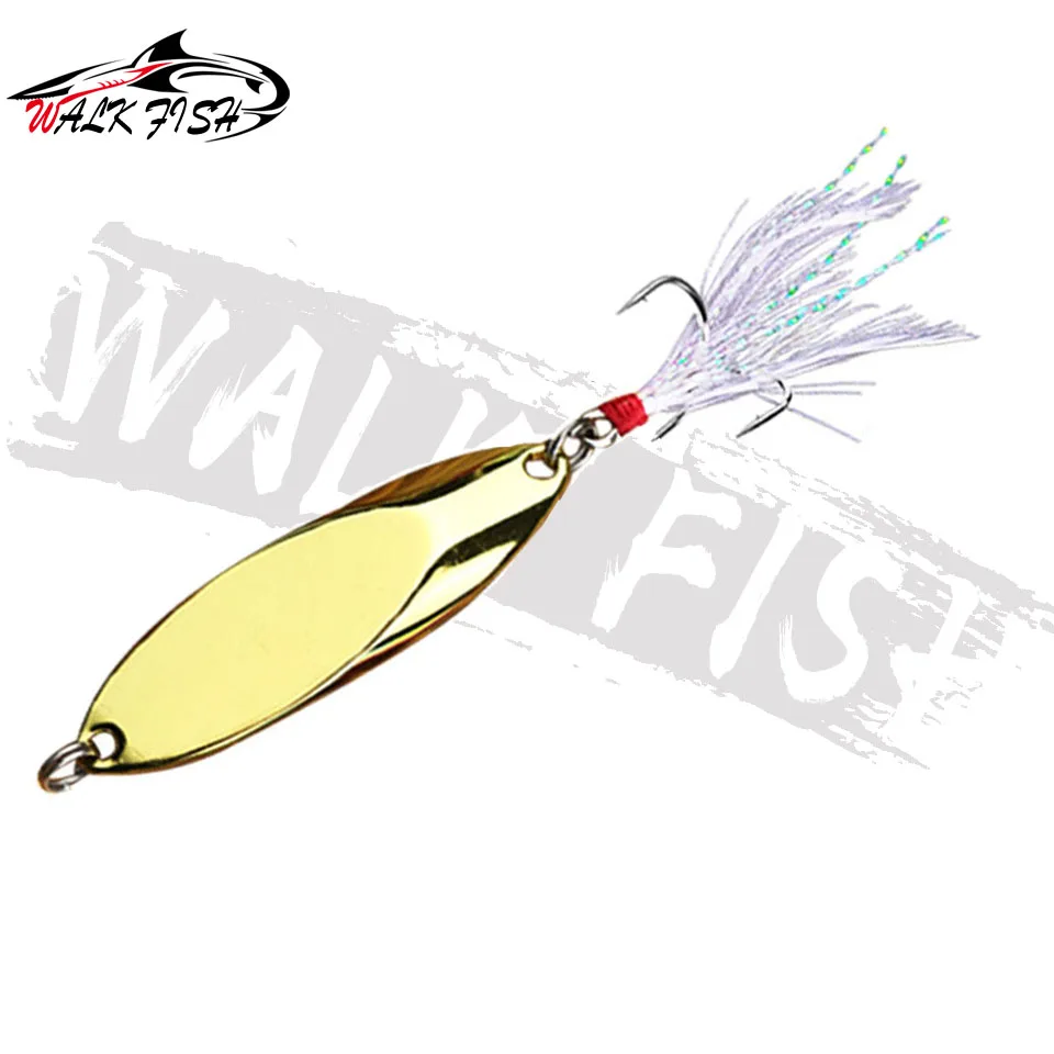 WALK FISH 2.5g-42g Metal Spoon Lures Sequins Fishing Baits  Artificial Baits Spinnerbait Hard Baits Bass Pike Fishing Tools