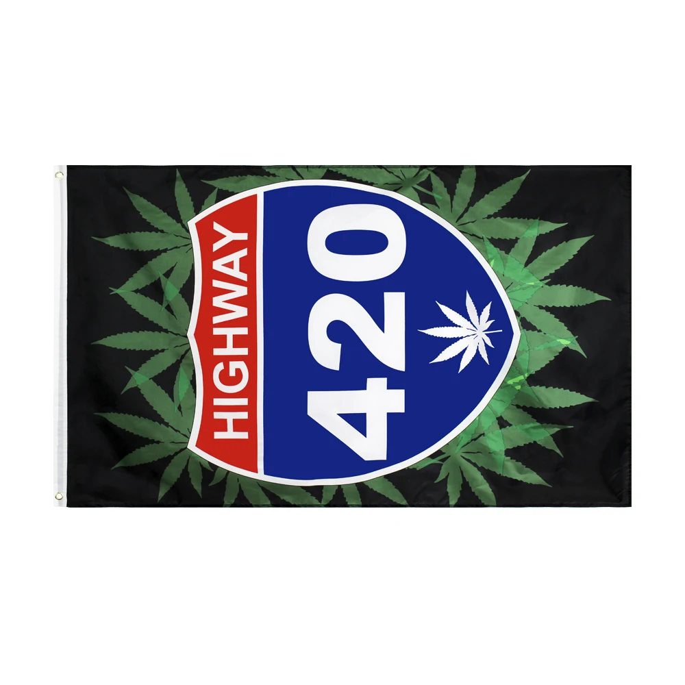 90*150cm BOB Marley Reggae Rasta Hippie Band highway 420 weed Flag For Bar Party Music Festival Tattoo Shop