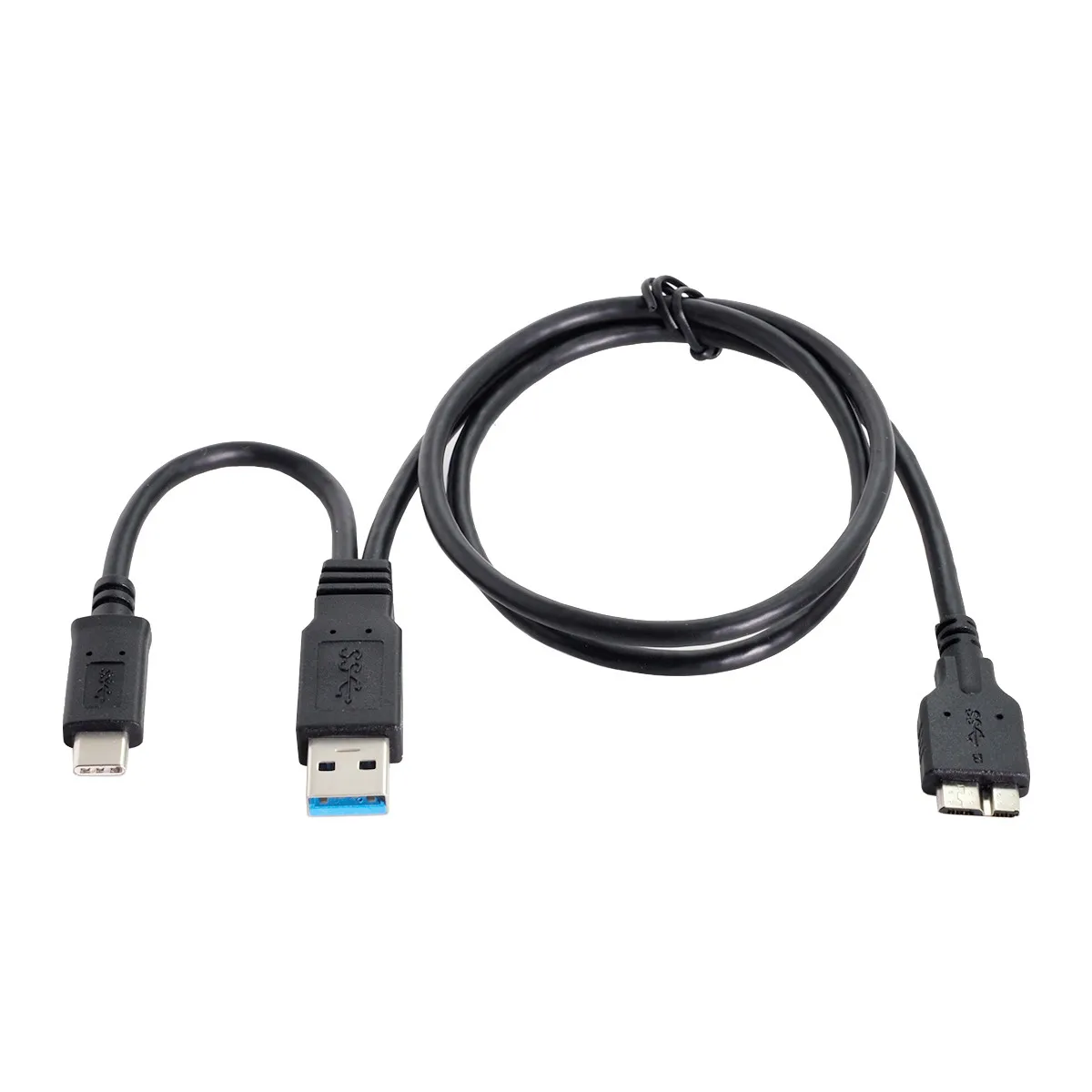 CY CYSM Micro USB 3,0 целевой кабель для передачи данных Combo USB-C USB 3,1 Type-C и USB3.0 Тип A хост для диска