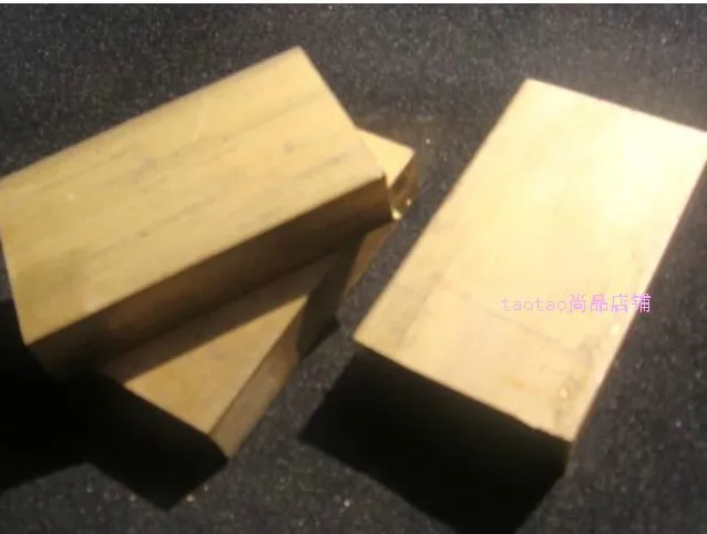 The knife handle hand material brass ingot 50*30*10mm Brass block