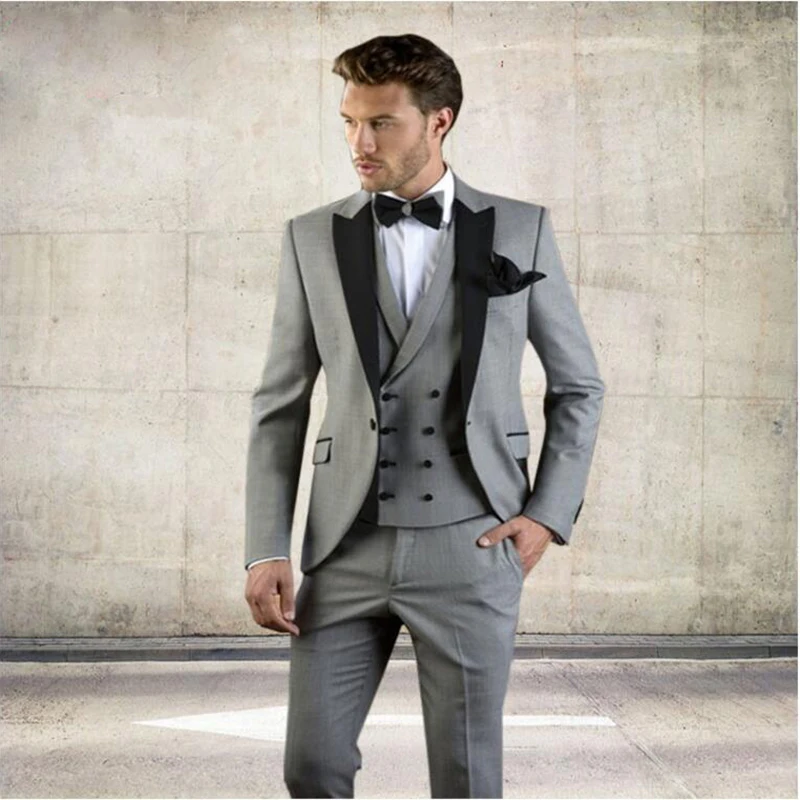 

Terno Masculin Slim Fit Tuxedo Custom Made Groom Suit Blazer Wedding Suit Garnitury Men Traje Hombre Suits Blazer Pants Vest Set