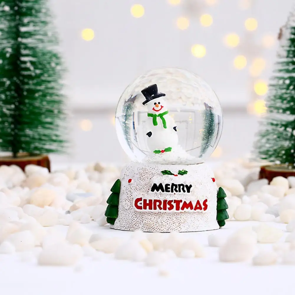 Glass Snow Globe  Decorative Christmas Glass Snow Globe Ornament  Miniature Snowman Glass Ball