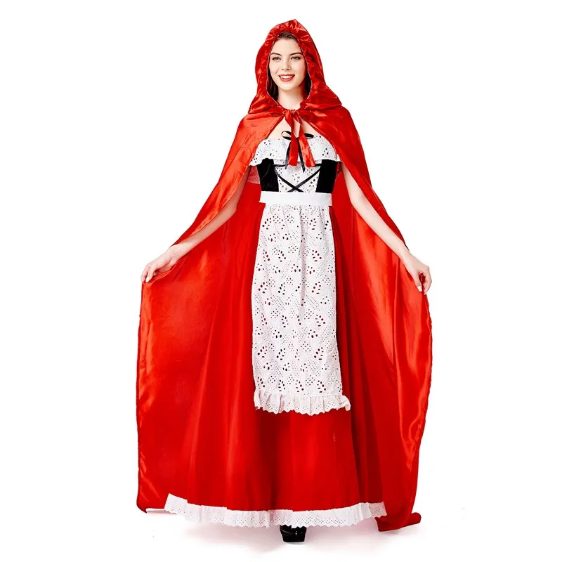 

Sexy Women Classic Fairy Tale Little Red Riding Hood Cosplay Costume Halloween stage performance Castle Queen Fancy Dress