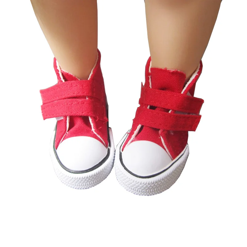 7.5cm Stickers Canvas Sneakers Shoes for Doll 1/4 BJD &16 Inch Toy Doll Accessories for Dolls