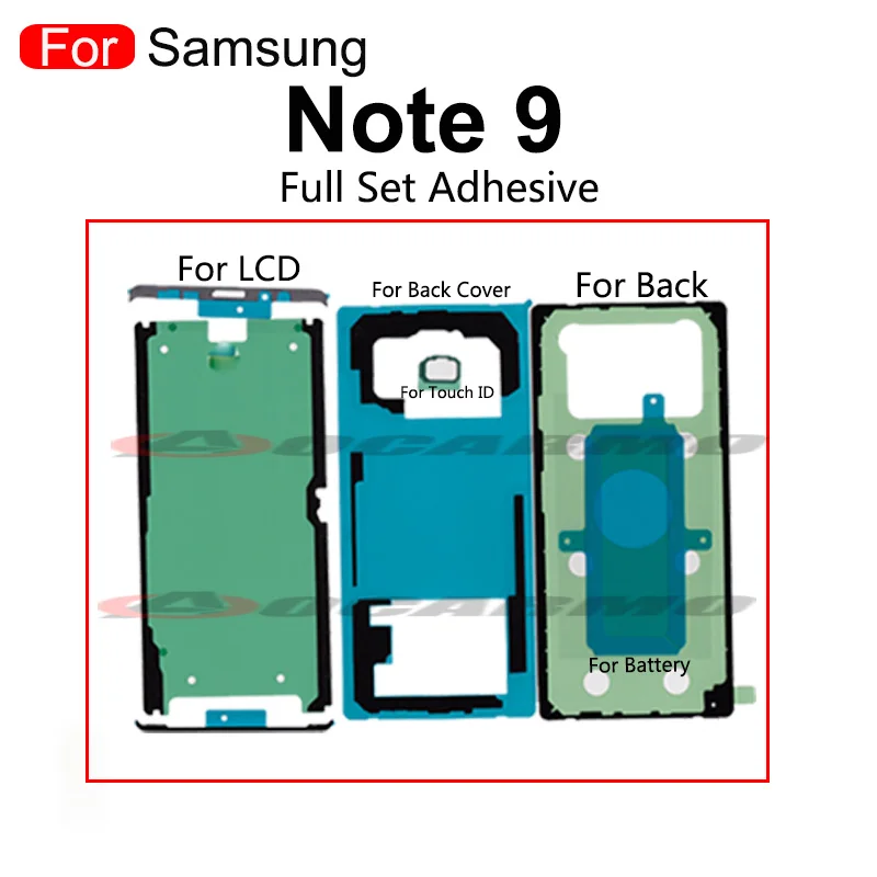 For Samsung Note 9 8 7 10 Plus 20 Ultra Note10 Note9 Front LCD Back Cover Battery FullSet Waterproof Adhesive Tape Glue Sticker