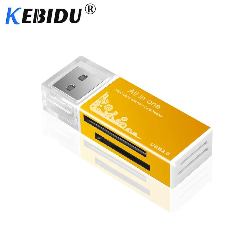 Kebidu All In 1 Memory Card Reader USB 2.0 Multi SD/SDHC MMC/RS MMC TF/ MS/MS PRO/MS DUO M2 Card Reader Wholesale TF