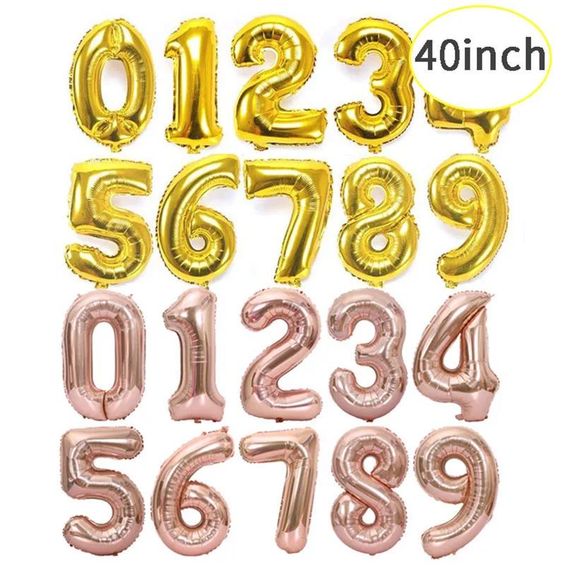 

Number Balloon 40inch 90CM Helium Globos Happy Birthday Balloon Wedding Decorations Sweet 16 Party Decorations Ballon