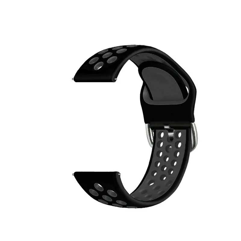 Pulseira de silicone para huawei watch gt 2 pro, pulseira de reposição com 22mm, acessório de cor dupla