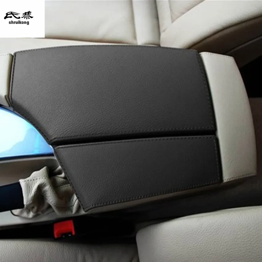 

1Set Car Sticker for 2004-2010 BMW E60 525 530 520 Microfiber Leather Accessories Armrest Box Protection Cover