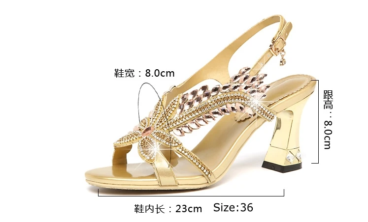 Fashion New Woman Summer Shiny Rhinestone Crystal High Heels Ladies Party Dress Shoes Wedding Banquet Sandals For Women C0016