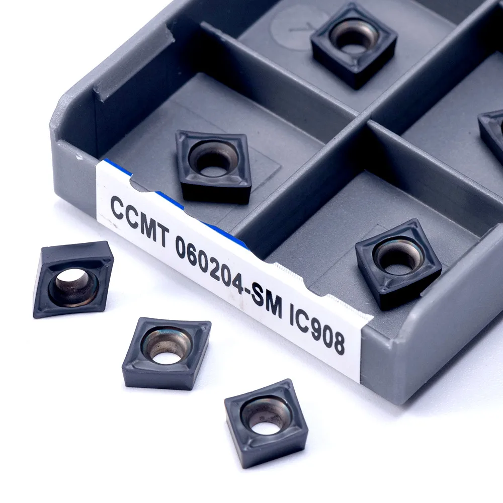 CCMT060204 Inserts IC907/IC908 inserti in metallo duro tornio utensile da tornio macchina CNC tungsteno Carb CCMT 060204 strumento di fresatura