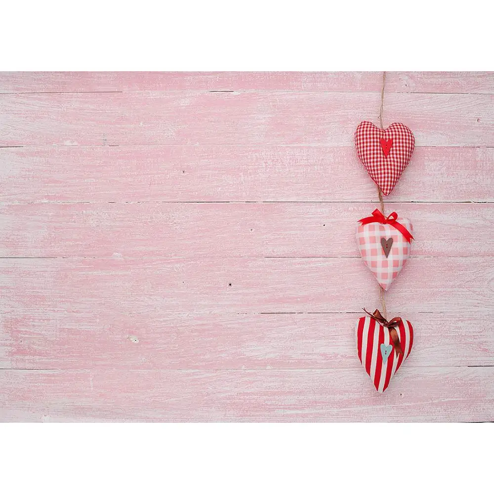 Love Baby Shower Child Portrait Food Toy Photography Pink Wood Board Wall Heart Backdrop Photophone Photo Studio Background Prop