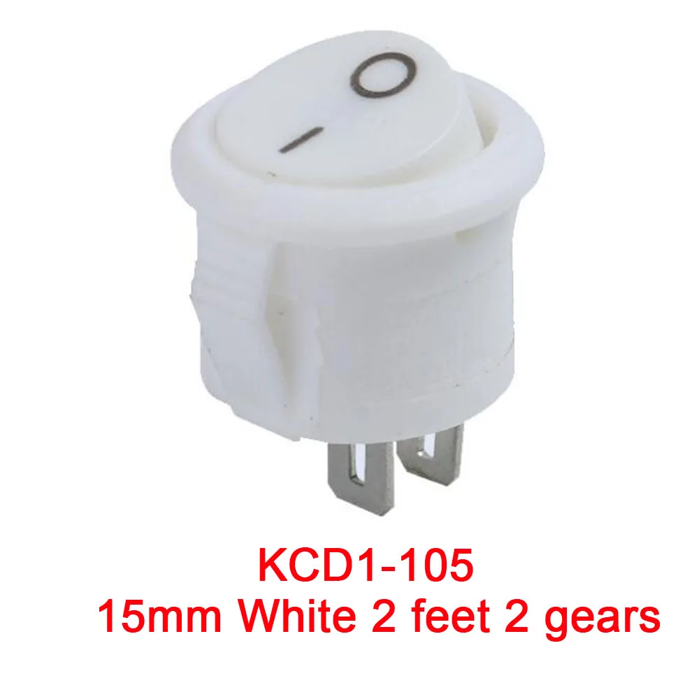 10 PCS Circular Ship type switch with lamp 3 Pin/2 Pin KCD1-105 Second and Third Gear Rocker Switch with Light