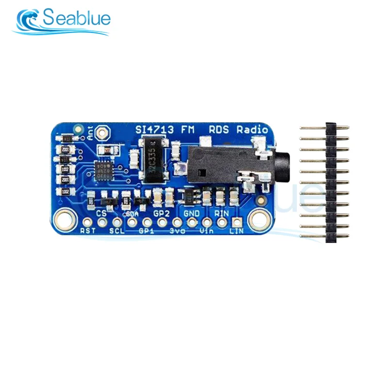 SI4713 Stereo FM Transmitter Left And Right Channel Input LED Indication With Regulator Interface