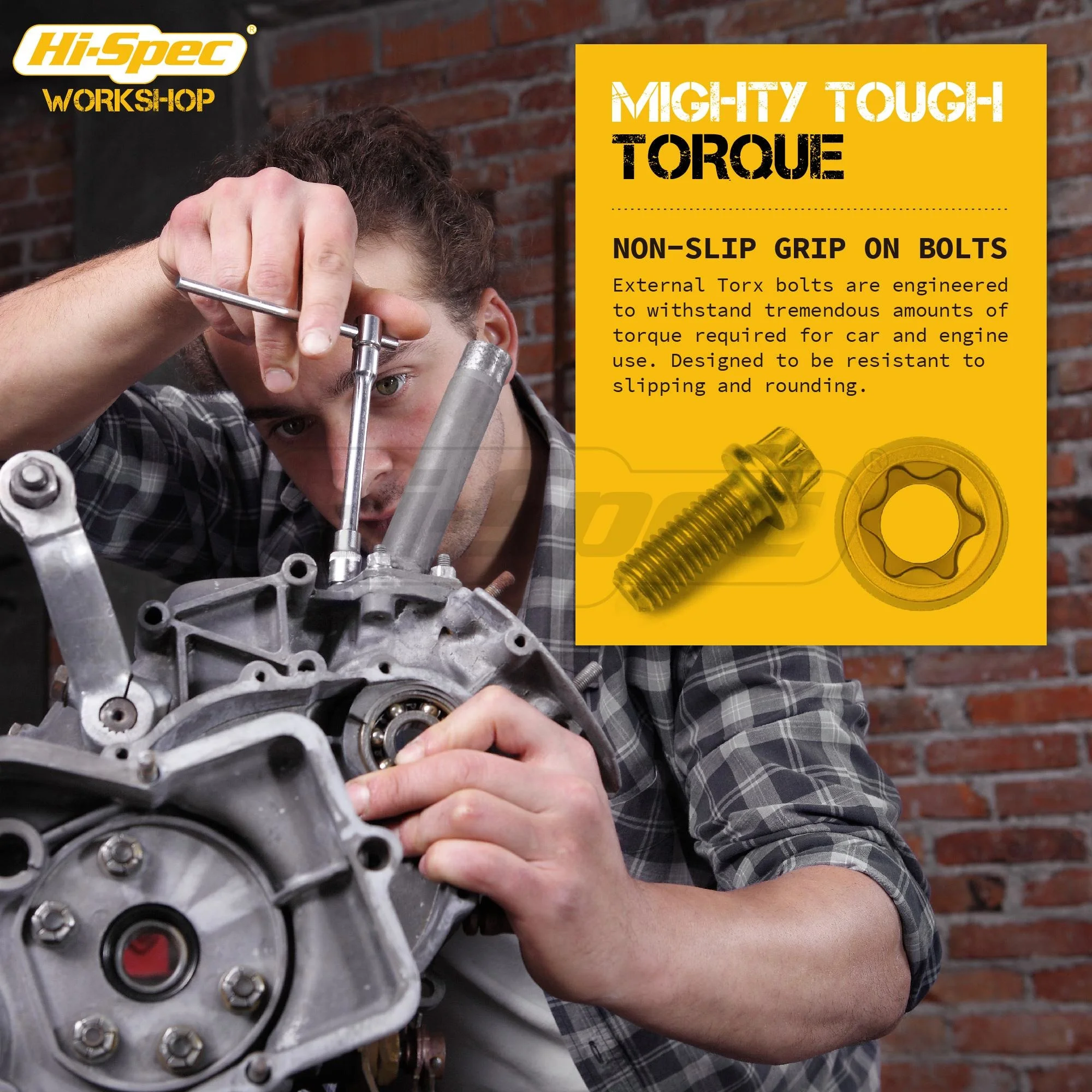 Hi-Spec Torx 스타 소켓 세트, E 타입 암 E-Torx 육각 소켓 삽입 너트 소켓, 자동차, 오토바이, ATV용 렌치 헤드, 14 PCs