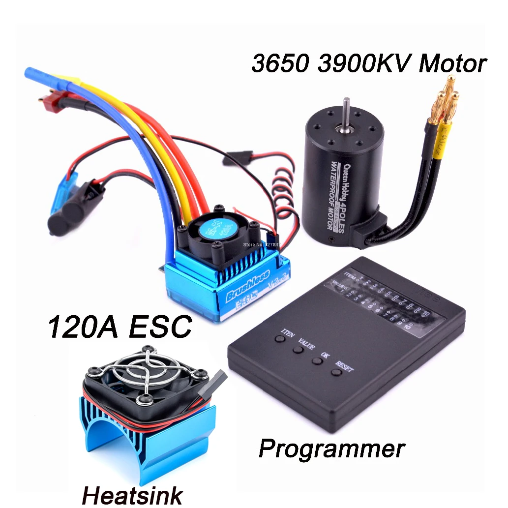 3650 2300KV / 3100KV / 3900KV / 4300KV / 5200KV Borstelloze Motor & 45A 60A 80A 120A Esc Combo Voor 1:10 Rc Auto Boot Deel - afbeelding 1