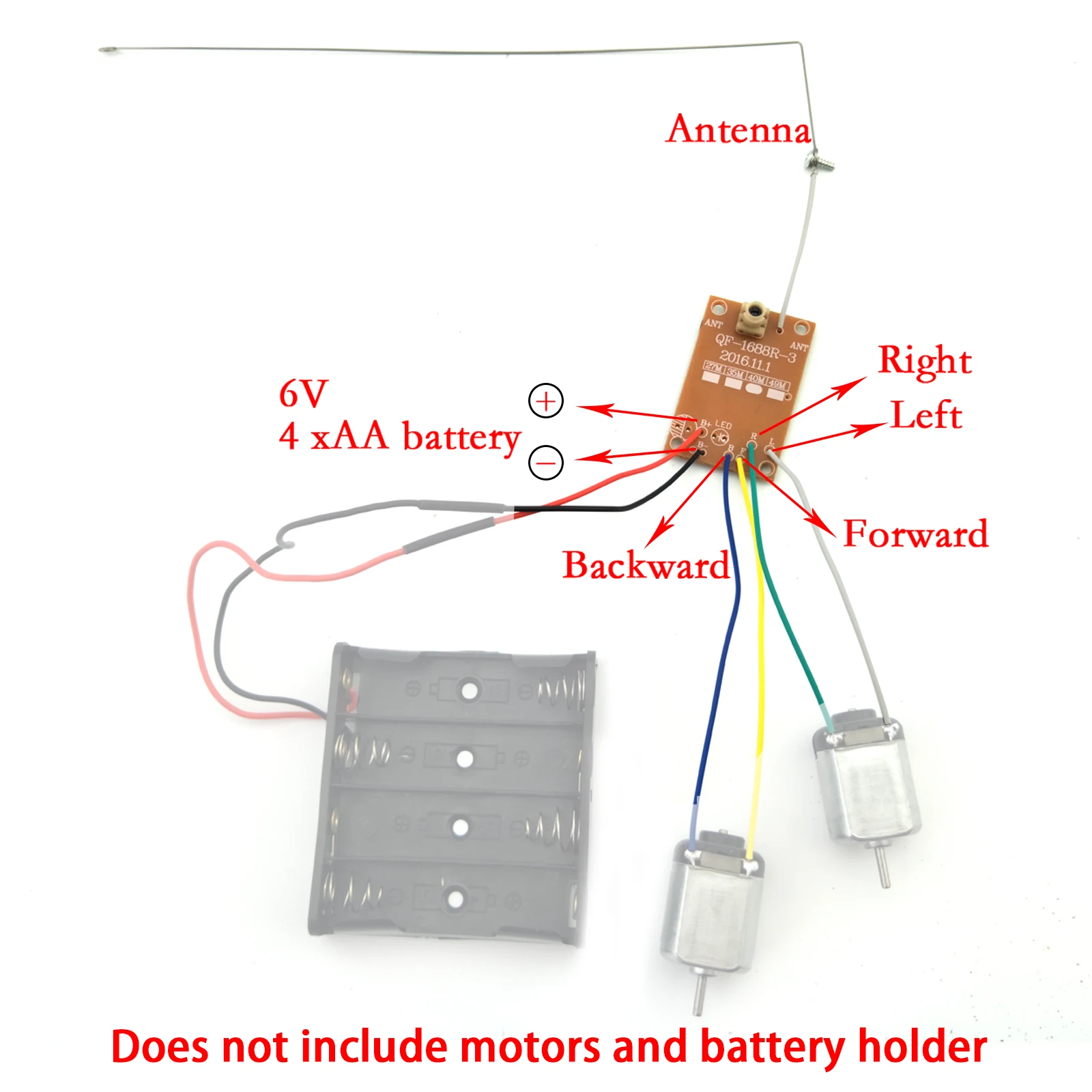 4CH RC Remote Control 27MHz Circuit PCB Transmitter and Receiver Board with Antenna Radio System for DIY Hobby Car Toys