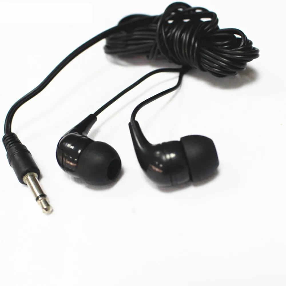 5 Pcs Cheap mono earbud silicone in-ear earphone with 1.8m cable length