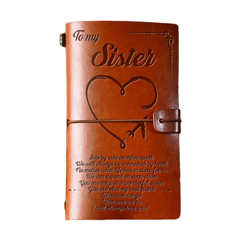 LXAA Elegant Handcrafted Diary Notebook Engraved Leather Journal Message Note Book to My Daughter /to My Wife Handwriting