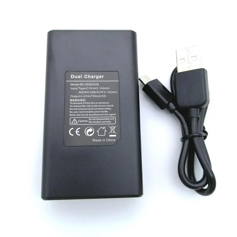 Mới 3/2 Khe/Dual USB Sạc/Cargador Cho Bộ Máy 360 Um X2 Pin Sạc Insta360 Một X2 Pin camera Toàn Cảnh Phụ Kiện