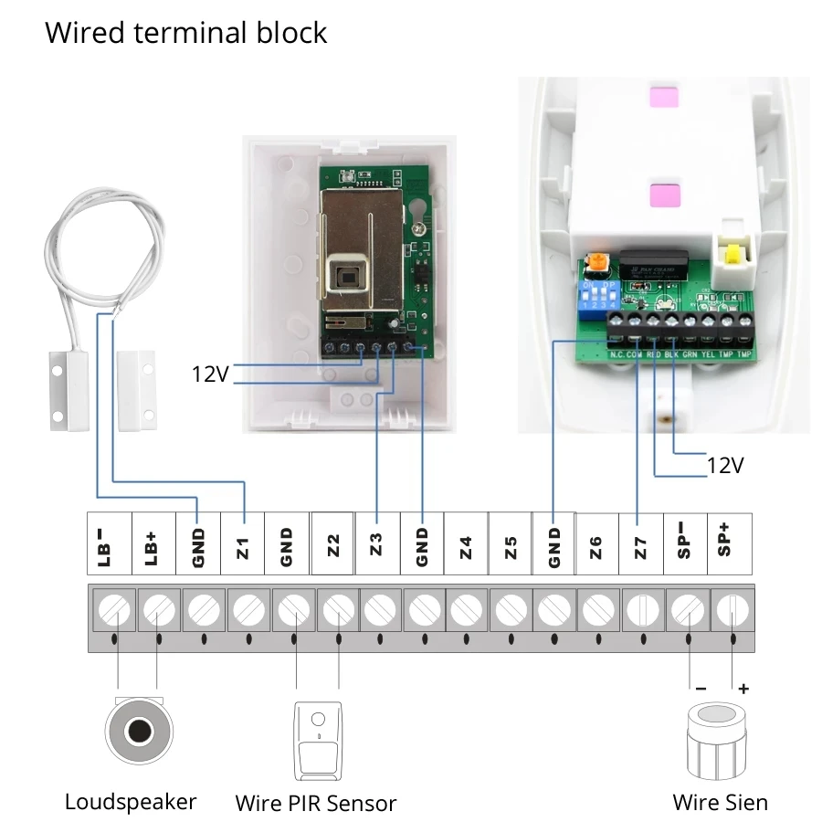 1/2/3/4/5/10/20PCS MC-38 Wired Door Window Sensor Magnetic Switch For Wired WIFI GSM Home Alarm System normally Closed Nc view 4