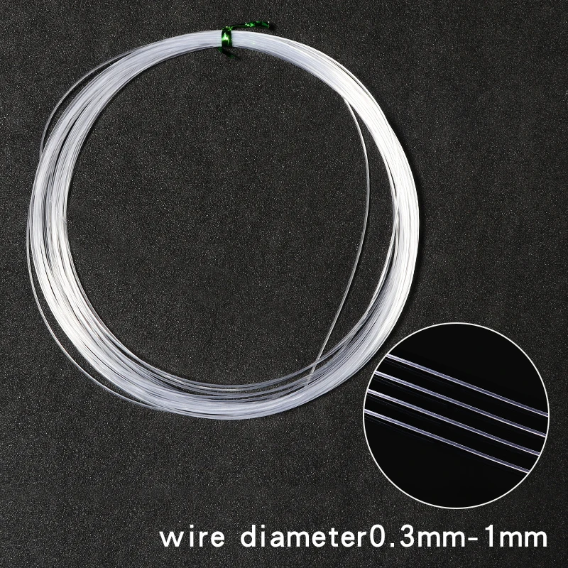 0.3 0.35 0.4 0.5 0.6 0.7 0.8 0.9 1mm Dia Crystal Nylon Thread Non-elastic Fishing Line Beading Cord For DIY Jewelry Finding