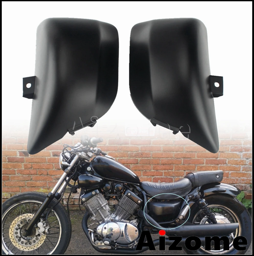 

Cruisers Motorcycle Battery Side Cover Fairing for Yamaha Virago XV535 XV400 XV 535 XV 400 ABS Plastic, Left&Right, Matte Black