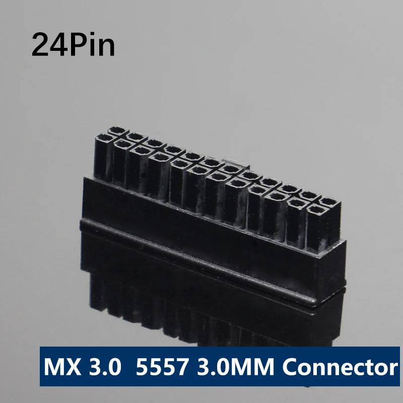 

Molex 3.0 Pitch 3.0mm 24P Connector Male plug shell 2X12P Double Row MX3.0 3.0 Connector for Sever Power Cable DIY 10/50/100pcs