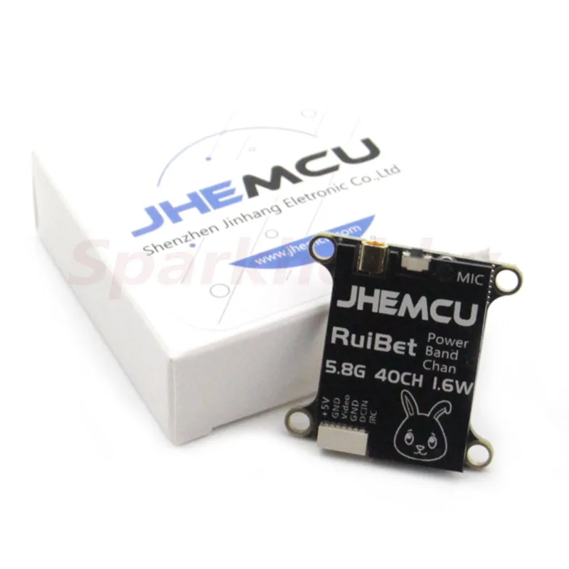JHEMCU RuiBet Tran-3016W VTX 5.8GHz 40CH 1.6W Built-in Microphone PIT/25/200/400/800/1600MW Adjustable For FPV Traversing Drones