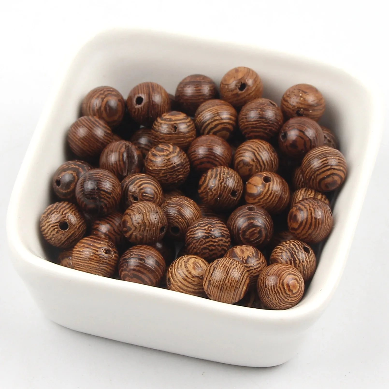 6/8/10/12/15mm Natural Wenge Wooden Beads Round Balls Wood Spacer Beads For Jewelry Making Diy Necklace Bracelet Supplies