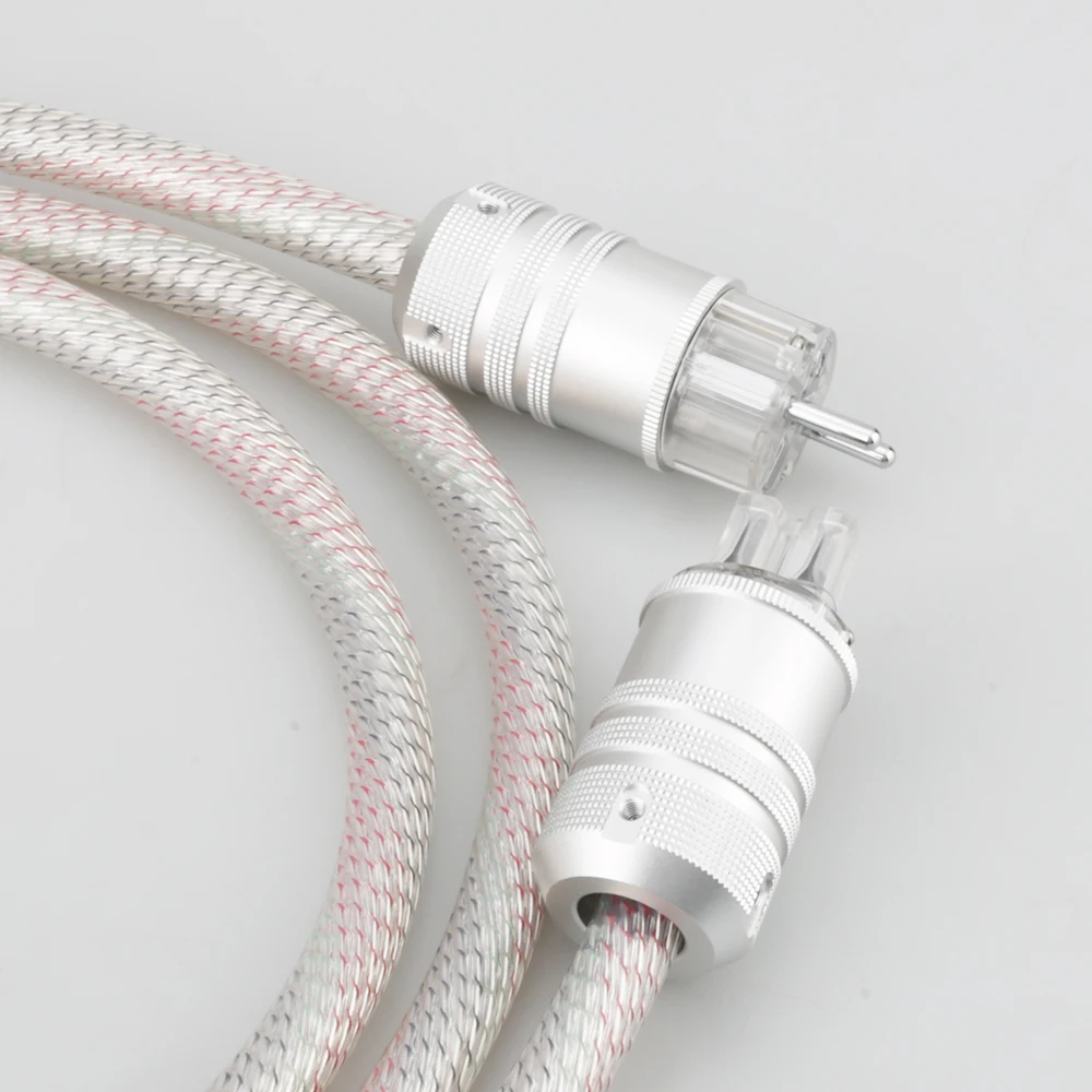 Valhalla SchukoสายไฟHIFI USสายไฟ7N OFCสายไฟEU Plug Amplifier CD,ถอดรหัส,สายไฟ