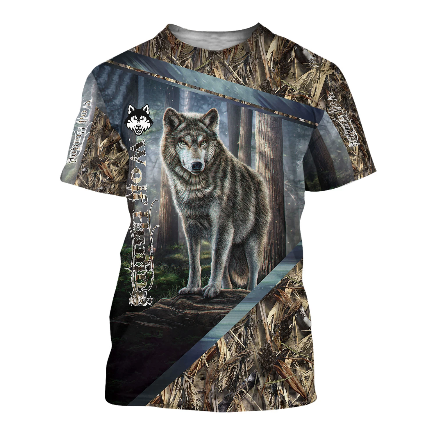 Summer Fashion Mens t-shirt Bear/Wolf/Boar/Deer Hunting 3D Printed Harajuku Short sleeve T shirts Unisex Casual tee tops KJ0150