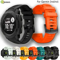 22mm silikonowy pasek do zegarka bransoletka pasek do zegarka dla Garmin Instinct inteligentny zegarek wymiana sportowa opaska na nadgarstek zegarki męskie damskie