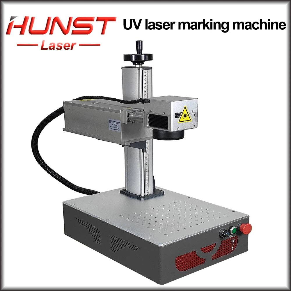 Hunst Mini Portable 3W 5W UV Laser Marking Machine is Suitable For Plastic,PVC,Glass,Jade,Leather,Bottle,Mobile Shell Engraving.