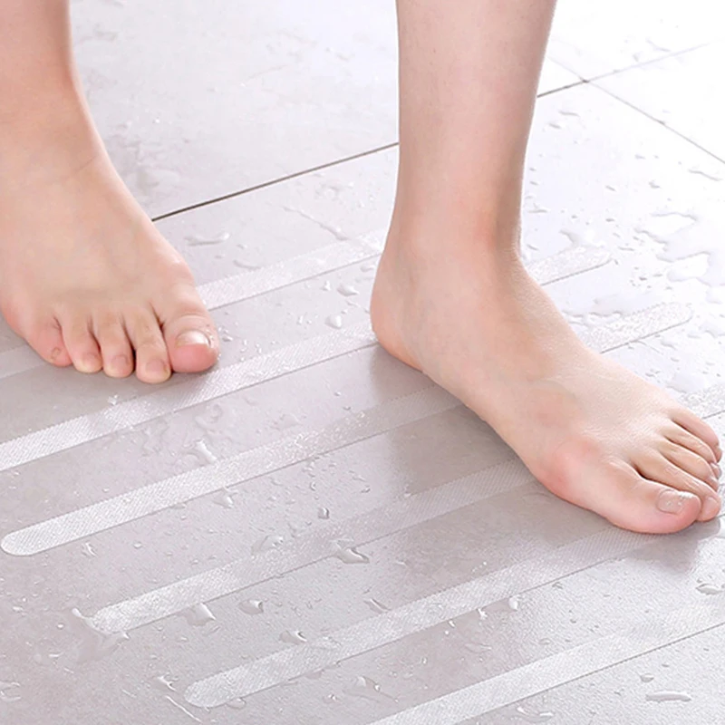 1/6/8/10/24pcs strisce antiscivolo adesivi per pavimenti doccia strisce di sicurezza per il bagno nastro antiscivolo trasparente per vasche da bagno scale