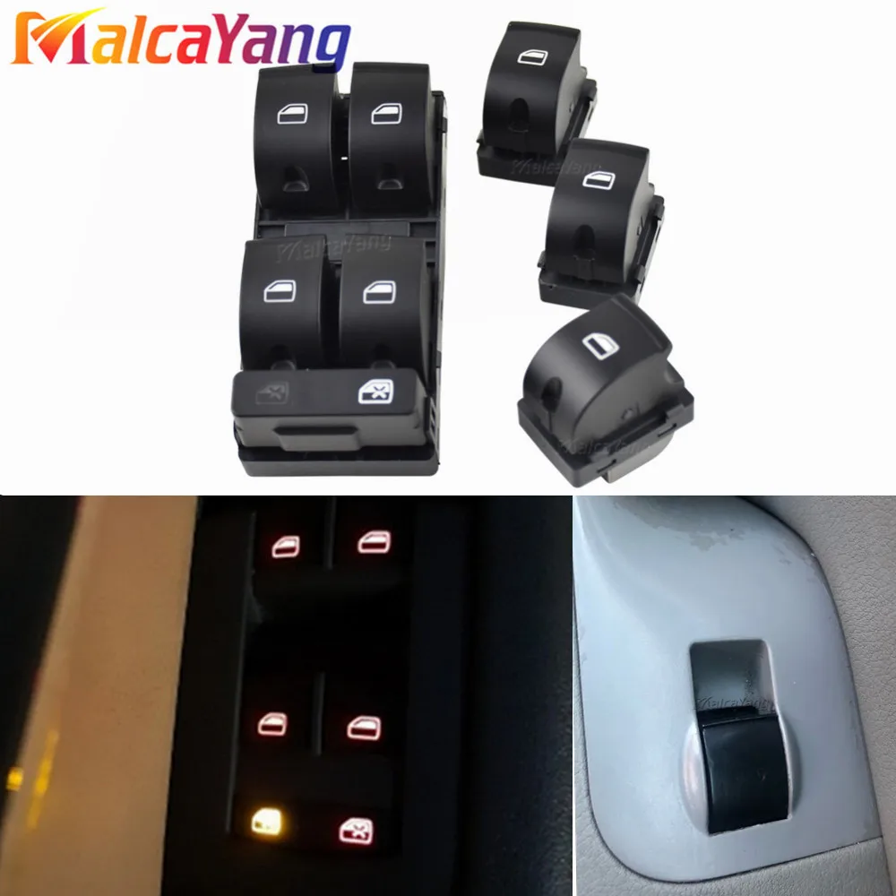 8E0959851B Hiqh Quility Electric Power Master Window Switch Button For AUDI A4 S4 B6 2003- B7 SEAT Exeo 8E0959851 8E0959855