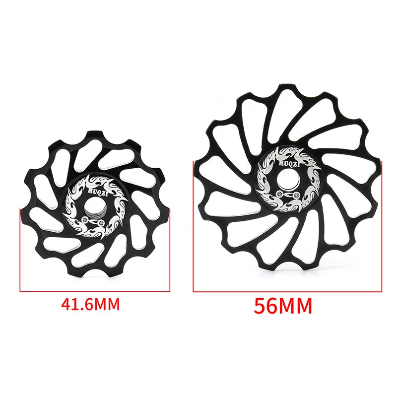 MUQZI Bike 11T 13T Ceramic Bearing Jockey Wheel Rear Derailleur Guide Roller MTB Road Bicycle 7075 Aluminum Alloy Pulley Idler