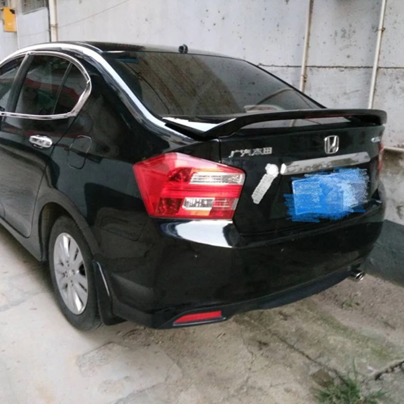 Dla Honda City Spoiler 2009 2010 2011 2012 2013 2014 samochód ogon skrzydło dekoracji plastik ABS niepomalowany podkład tylny Spoiler bagażnika