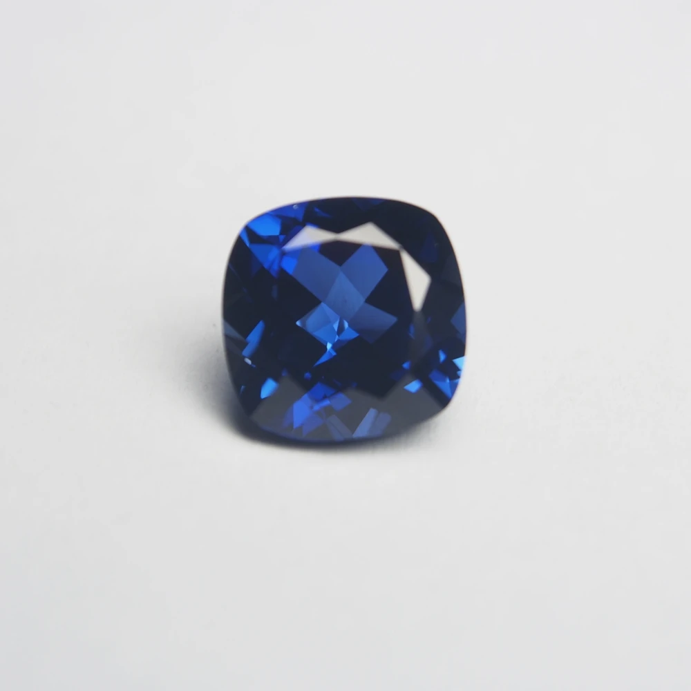 6*6 Mm 10 Stuk/zak 5A Kwaliteit Kussen Cut Lab Royal Blue Sapphire 35 # Korund Saffier