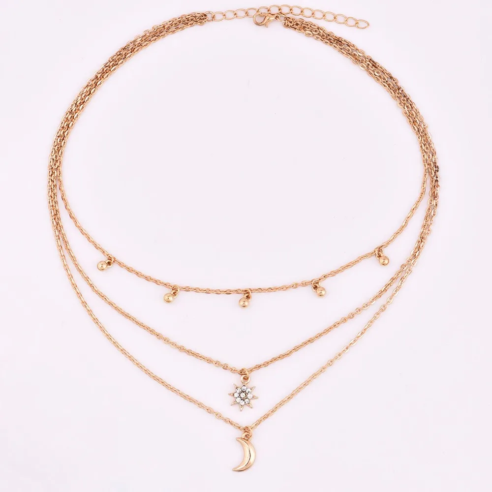 قلادة عنق من الخرز متعددة الطبقات من SUMENG-بوهيمي للنساء ، قلادة قمر مثيرة ، كولير عتيق ، مجوهرات أنيقة ، هدايا حفلات ، جديدة ، #4