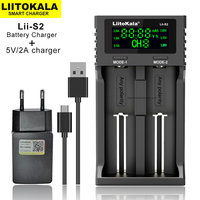 LiitoKala Lii-S2 Lii-402 Lii-202 Lii-500 Lii-PD4 3.7V 3.2V 18650 18350 18500 21700 14500 26650 AA NiMH Lithium-Battery Charger