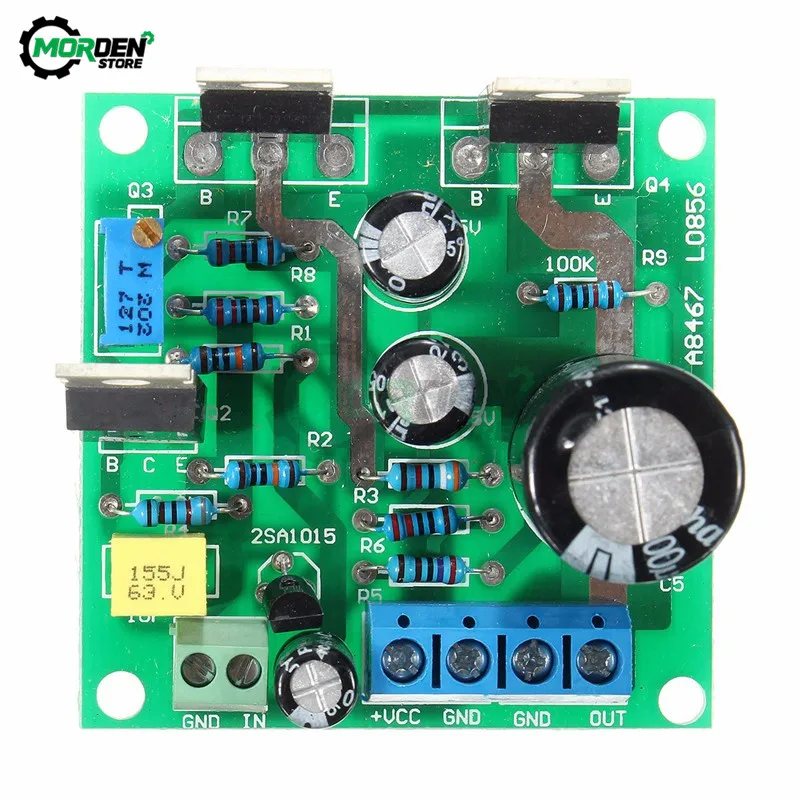 DC 12V-30V 24V Mini 1969 TIP41C 20W Amplifier Assemble Board Pure Class A Sealed Multi-turn Adjustable Resistance Module 1CH