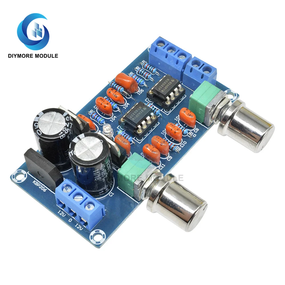 NE5532 Low Pass Filter Board Subwoofer Volume Control Board Amplifier Module 9-15V Preamplifier Module