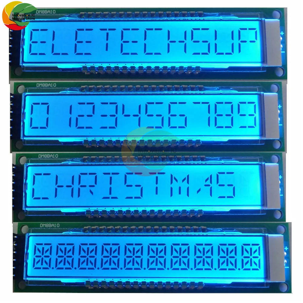 10 Bit 16 Segment LCD SPI LCD Display Board Module With Backlight DC 5V TM1622 HT1622 Driver Chip LCD Display Module for Arduino