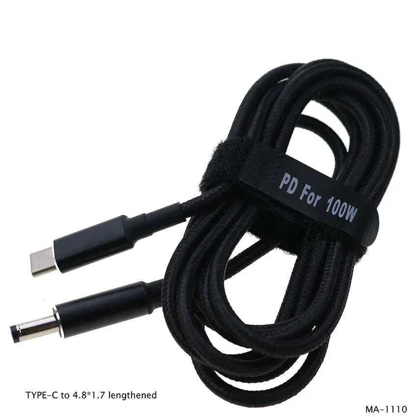 Type-C PD charging cable USB C to 4.8*1.7/5.5*1.0/5.5*1.7 /5.5*2.1/5.5*2.5/6.0*0.6/6.0*1.4/7.4*5.0/MM laptop power adapter conne