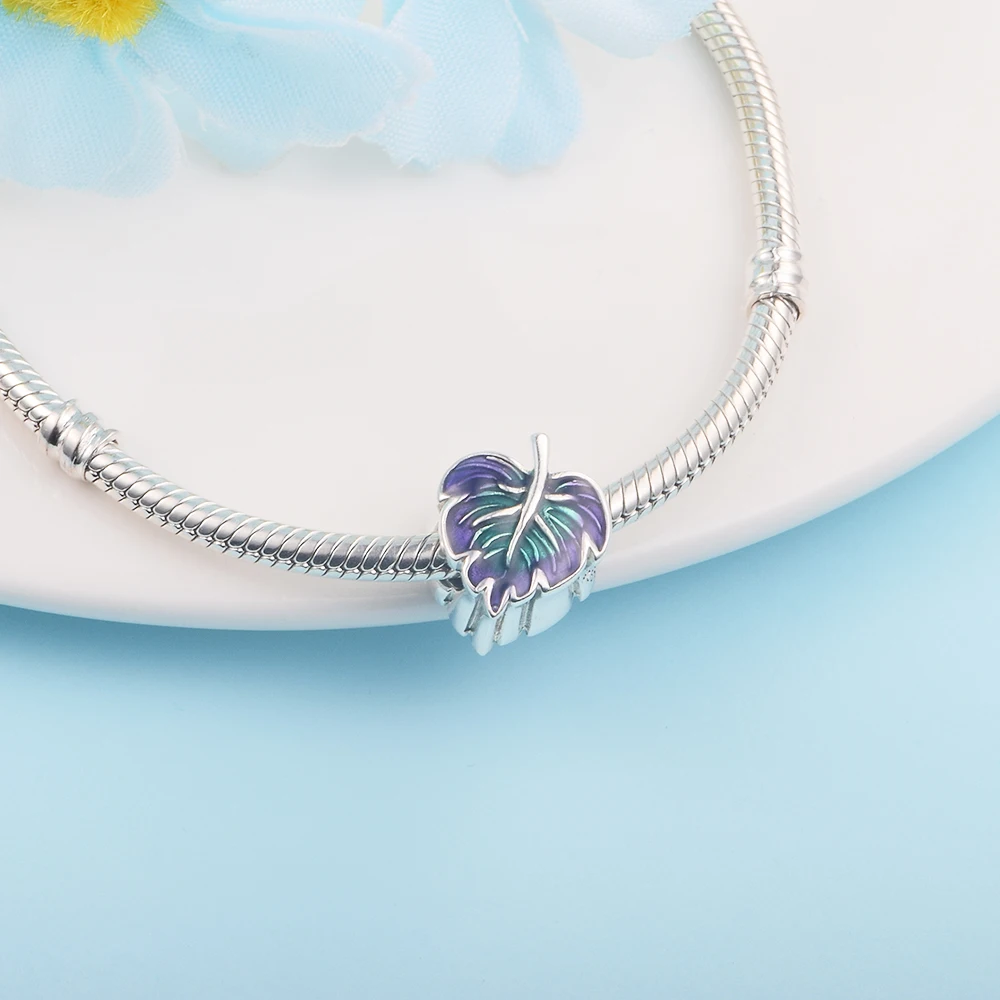 Sterling Silver Beads 2021 Autumn New Valentine's Day Jewelry Fits Original Snake Chain Bracelets Pendant Woman DIY S925 Charms